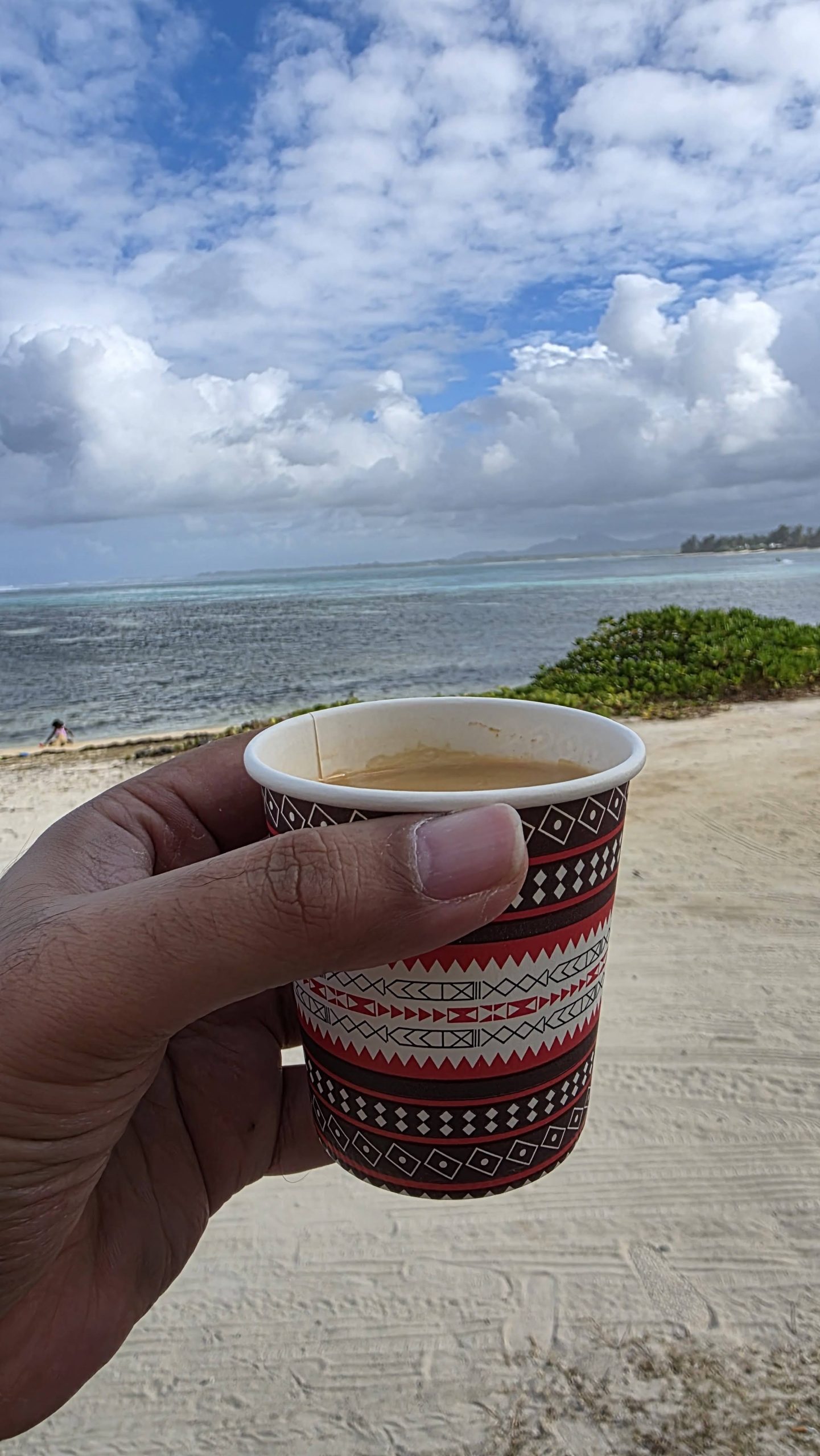 Drinking Tea at Poste Lafayette Beach